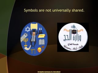 Symbols are not universally shared.

Dr. Angelica Laurençon.c2c. Intercultural

 