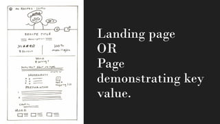 Landing page
OR
Page
demonstrating key
value.
 
