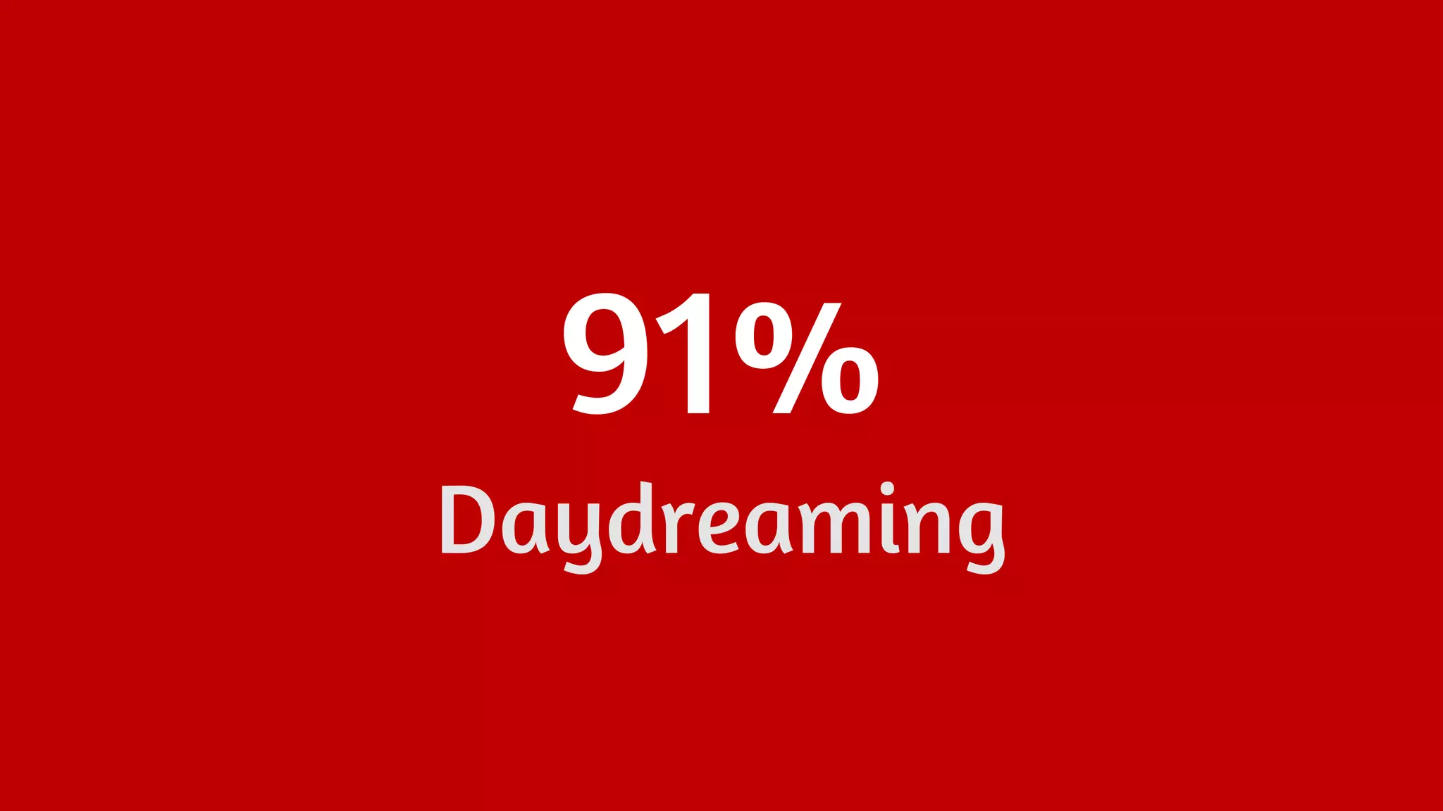 91%
Daydreaming
 