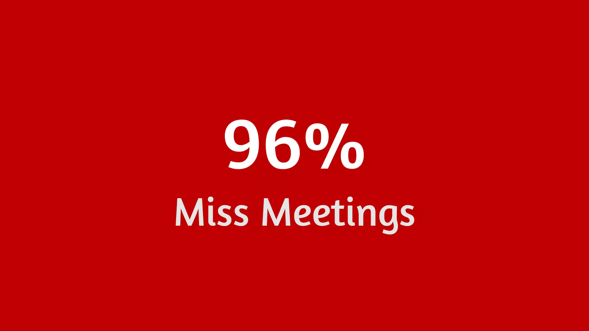 96%
Miss Meetings
 
