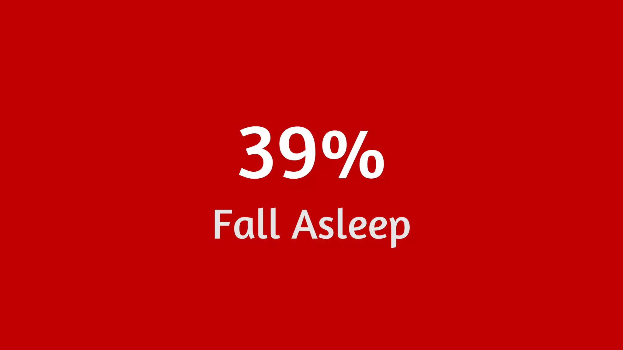 39%
Fall Asleep
 