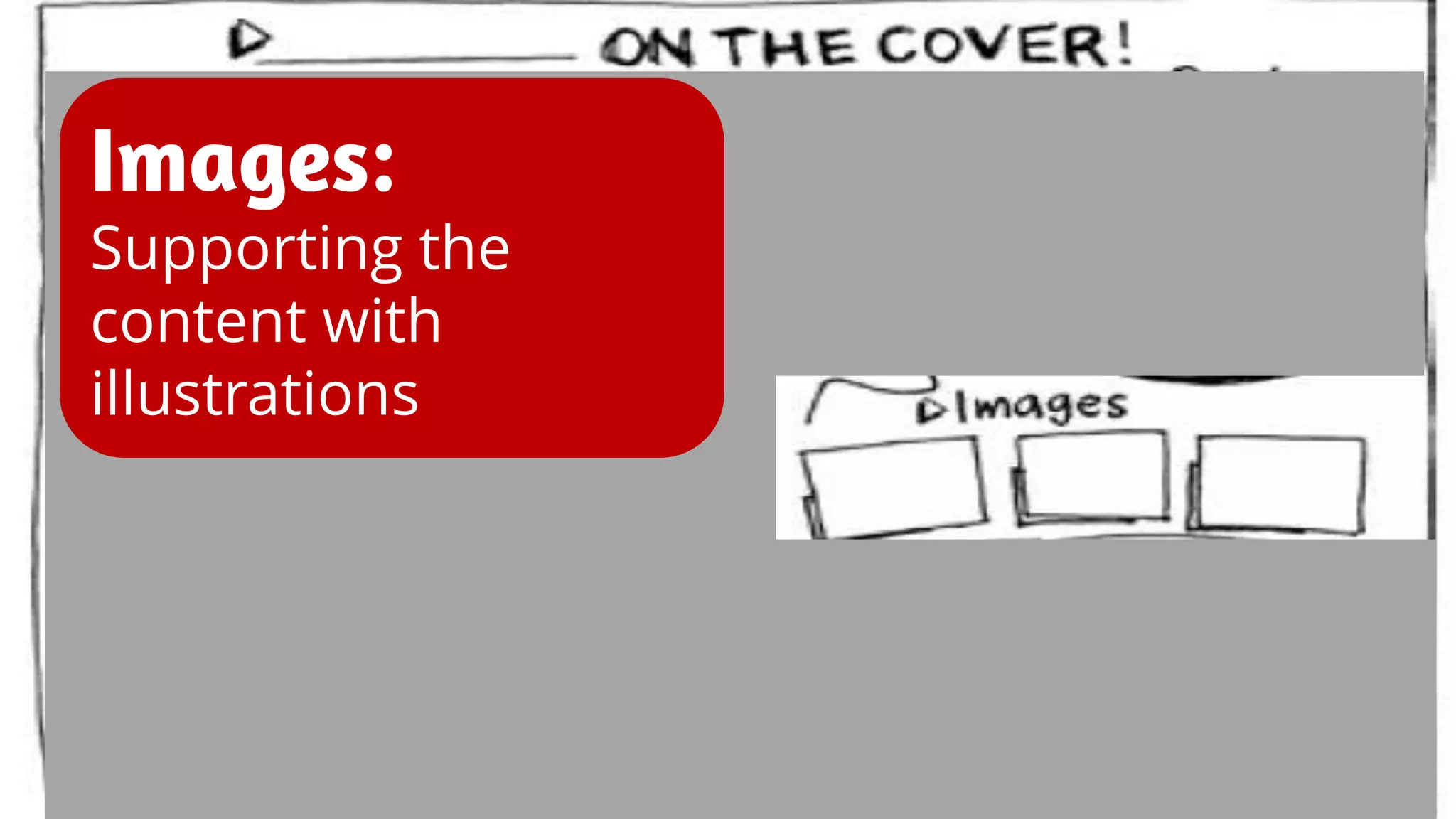 Images:
Supporting the
content with
illustrations
 