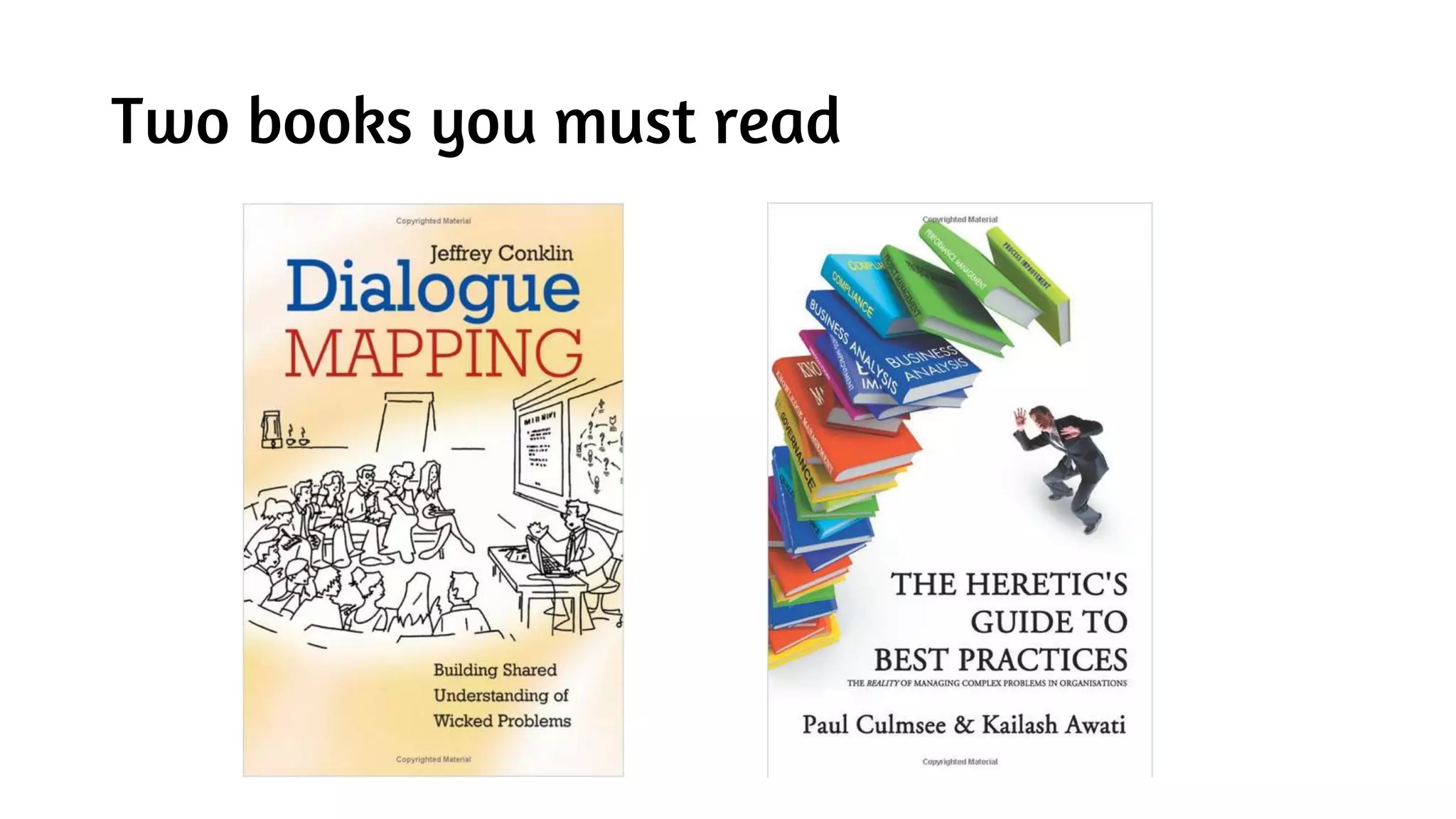 Two books you must read
 