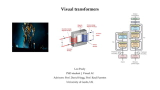 Visual transformers
Leo Pauly
PhD student | Visual AI
Advisors: Prof. David Hogg, Prof. Raul Fuentes
University of Leeds, UK
 