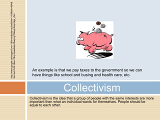  An example is Religion.Mormonism vs. Christianity. They have different beliefs on how you should act as an individual in order to get to heaven.http://www.getreligion.org/2005/10/exalting-the-mormons/