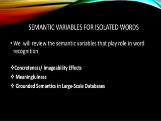 Visual Words Recognition