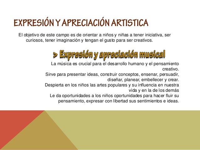 expresión y apreciación artistica
