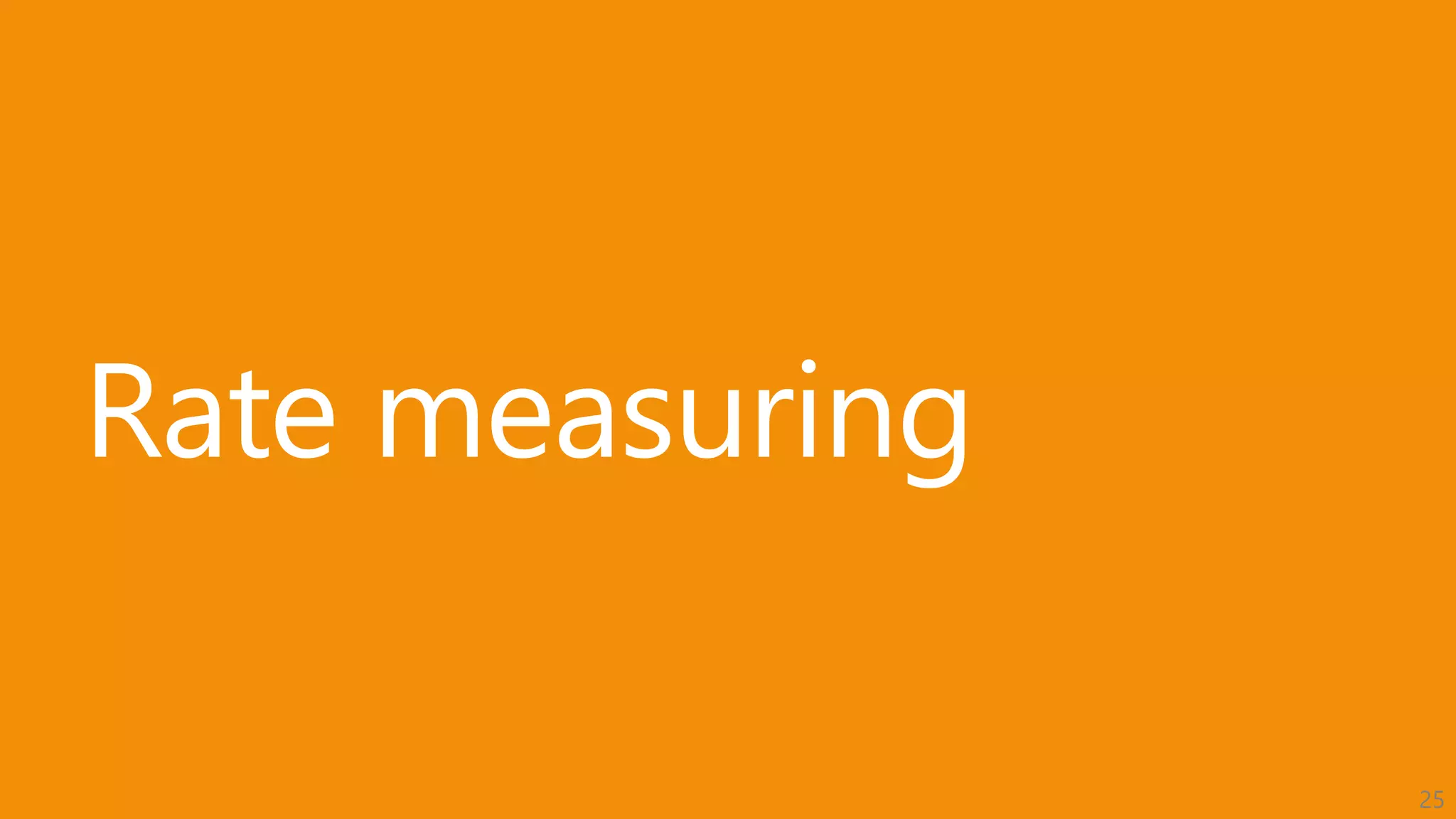 25
Rate measuring
 