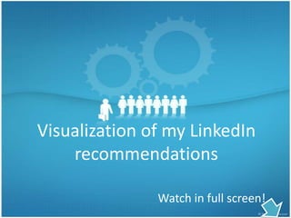 Visualization of my LinkedIn
    recommendations

               Watch in full screen!
 
