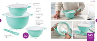 Tamanhoscertospara
diferentesreceitas
Encaixedodedopolegartraz
maisfirmezanopreparo
O tamanho perfeito
para suas receitas
801230 | Mini Criativa
1,4 Litro
22,6 comprimento X 18,9 largura
X 9,5 altura (cm)
Preço sugerido: R$ 50,00
Por: R$
35,00
892174 | Criativa
3 Litros
27,8 comprimento X 23,9 largura
X 11,5 altura (cm)
R$
74,00
801323 | Mega Criativa
10 Litros
41,2 comprimento X 32,1 largura
X 18,8 altura (cm)
R$
128,00
801306 | Pá Batedeira
22 comprimento X 5,5 largura (cm)
R$
13,00
30%de desconto
na Mini Criativa
1,4 Litro
Nova
Cor
Preparar
3 Litros
10 Litros
1,4 Litro
38 39
 