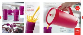 Servir
Eles voltaram!
800067 | Copo Colors
350ml Cada
7,5 diâmetro X 13,4 altura (cm)
1 Por: R$
29,00
4 Por: R$
21,00 cada
Cód. para 4 Copos | 801764
801649 | A Jarra
2 Litros
13,8 diâmetro X 24 altura (cm)
Preço sugerido: R$ 85,00
Por: R$
59,00
Novidade
Servir ganha um
colorido único
até
30%de desconto nas
páginas 14 e 15
14 15
 