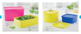 Freezer
Praticidade para congelar e organizar
800639 | Caixa Ideal Margarita
1,4 Litro
23 comprimento X 14 largura
X 6,5 altura (cm)
R$
65,00
800895 | Espaçosa Pink
3 Litros
23 comprimento X 14 largura
X 12,8 altura (cm)
R$
79,00
800875 | Jeitosinho Azul Royal
500ml
12,8 comprimento X 11,2 largura
X 5,6 altura (cm)
R$
31,00
800644 | Jeitoso Margarita
900ml
12,8 comprimento X 11,2 largura
X 9,2 altura (cm)
R$
37,00
Feito com material
flexível, não racha
24 25
 