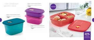 800383 | Cristalwave Retangular Geração II
1 Litro
23,8 comprimento X 15,8 largura X 6,5 altura (cm)
R$
55,00
800384 | Cristalwave Retangular Geração II
1,7 Litro
23,8 comprimento X 15,8 largura X 9,5 altura (cm)
R$
61,00
...o seu Cristalwave
garante o sabor
800385 | Cristalwave Retangular Geração II
2,3 Litros
23,8 comprimento X 15,8 largura X 12,7 altura (cm)
R$
68,00
801712 | Cristalwave Retangular
Geração II com Divisórias
1 Litro
23,8 comprimento X 15,8 largura
X 6,5 altura (cm)
Preço sugerido: R$ 65,00
Por: R$
50,00
Lançamento
Micro-ondas
23%de desconto
no Cristalwave
Retangular Geração II
com Divisórias 1 Litro
3divisórias,3alimentos
diferentessemmisturar
48 49
 