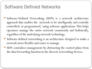 Comprehensive Introduction to Software Defined Networking (SDN) and ...