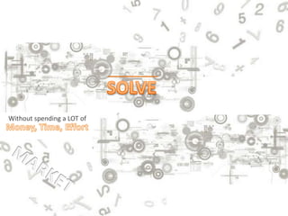 SOLVEREWithout spending a LOT ofMoney, Time, EffortMARKET