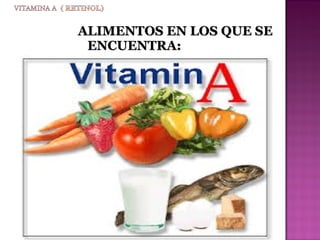 ALIMENTOS EN LOS QUE SE
ENCUENTRA:

 