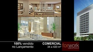 100% vendido   COMERCIAL
no Lançamento     34 a 420 m²
 
