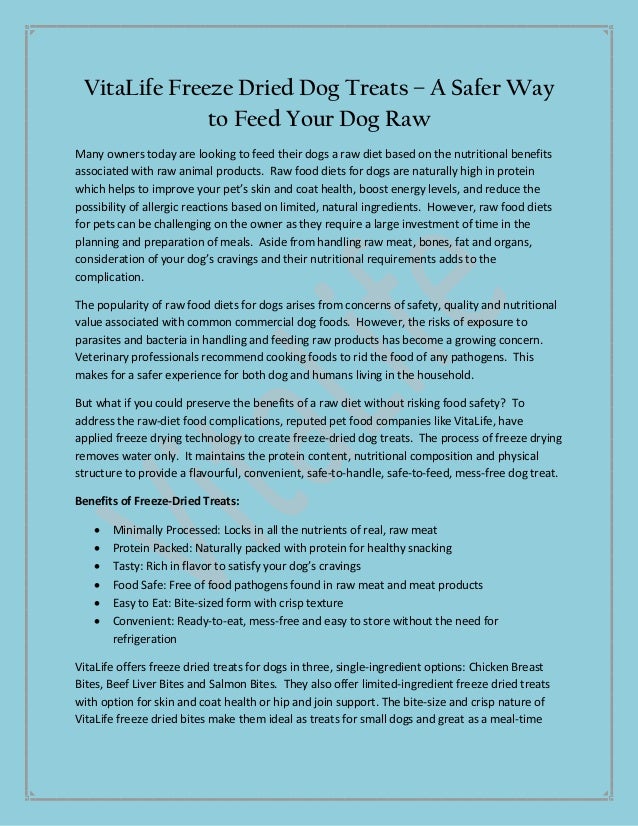 raw diet dog treats