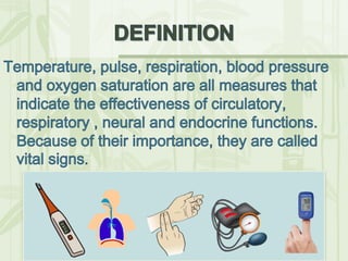 Vital Signs (Body Temperature, Pulse Rate, Respiration Rate, Blood