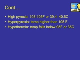 Pyrexia Temp Vital signs | PPT