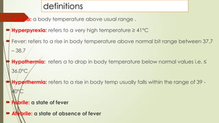 Pyrexia Temperature Range Introduction to vital parameters nursing. pptx | PPTX