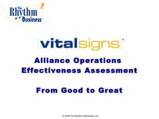 Alliance Operations  Effectiveness Assessment From Good to Great 