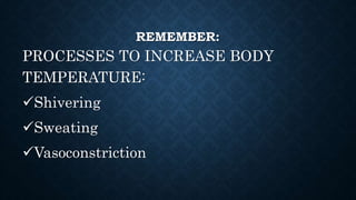 ALTERATIONS IN
BODY
TEMPERATURE
 