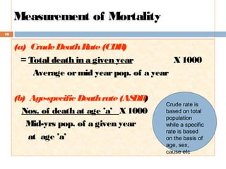 Vital Rates Vital statistics and demography | PPT