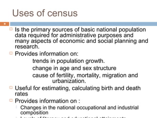 Vital statistics and demography | PPT