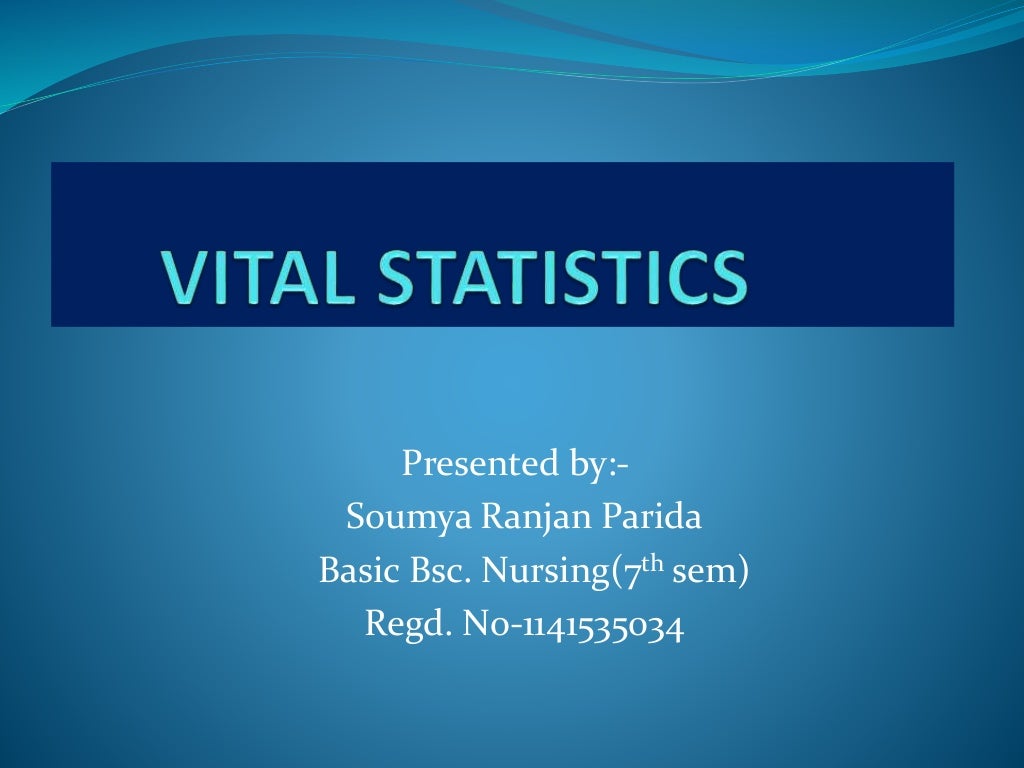 assignment on vital statistics