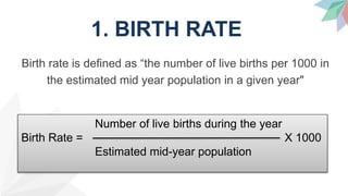 Vital Rates Vital statistics. | PPTX