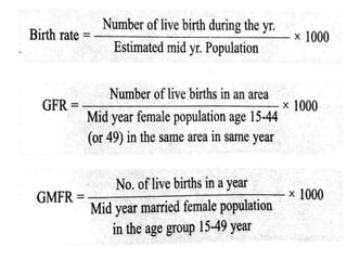 Vital Rates Vital statistics and it's sources , Demographic Indicators | PPTX