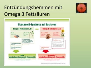 Entzündungshemmen mit
Omega 3 Fettsäuren
 