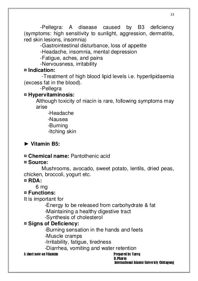 A Short Note On Vitamins