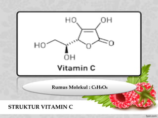 STRUKTUR VITAMIN C
Rumus Molekul : C6H8O6
 