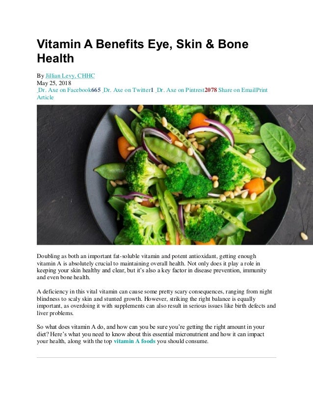 Vitamin A Benefits Eye