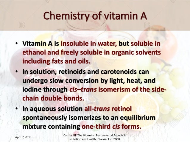 Vitamin A, chemical and physical properties