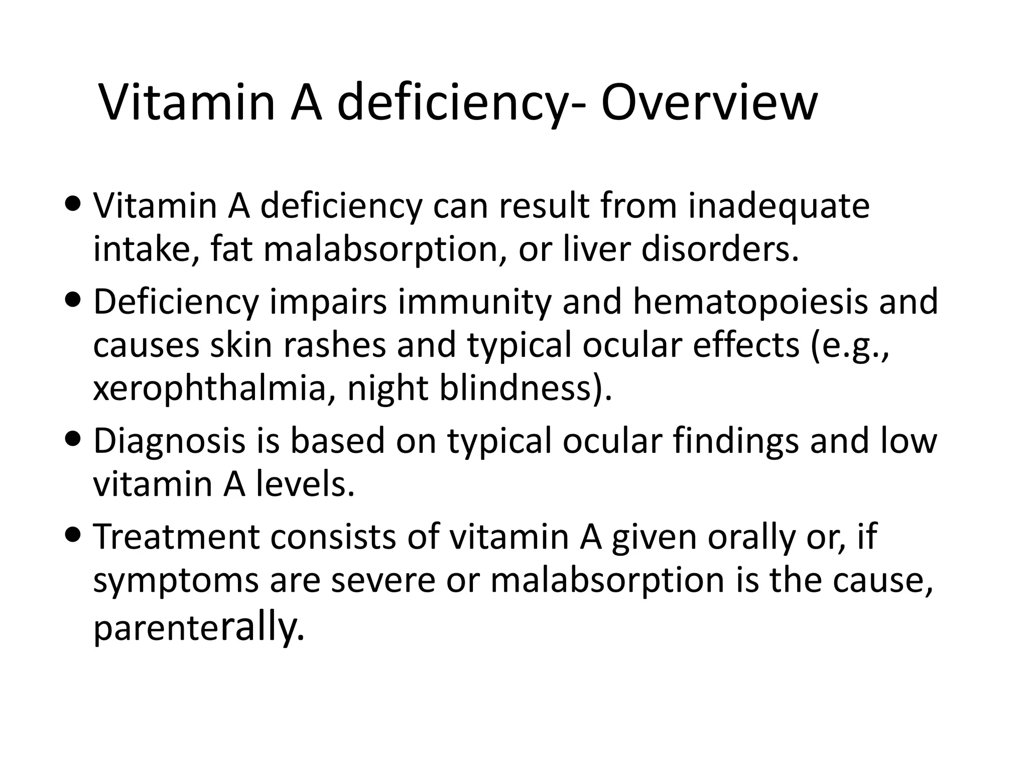 Vitamin A deficiency and control programme | PPTX