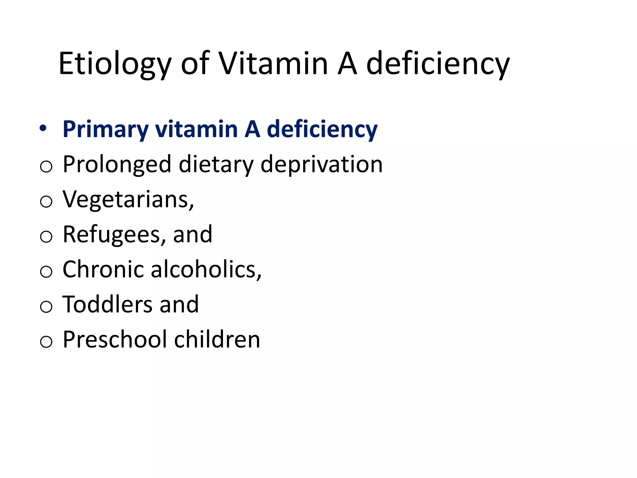 Vitamin A deficiency and control programme | PPTX