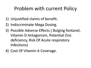 Vitamin A deficiency and control programme