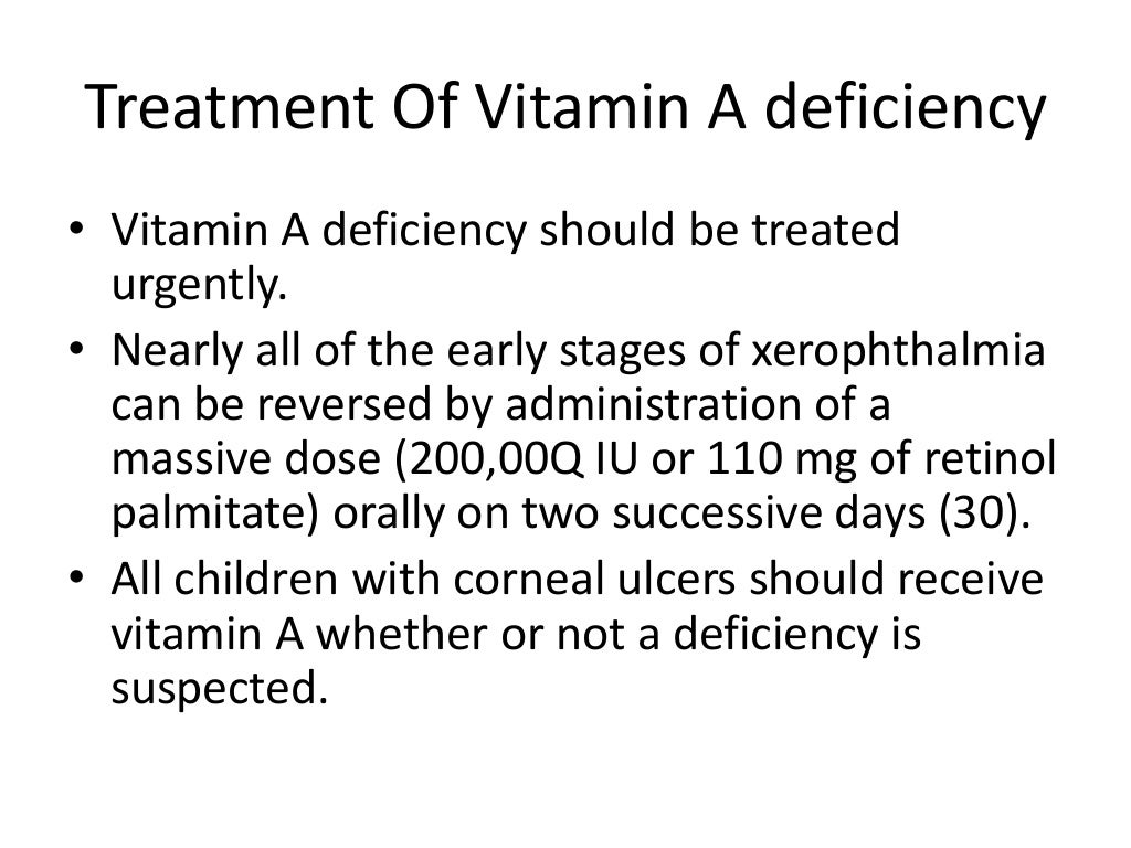 Vitamin A deficiency and control programme