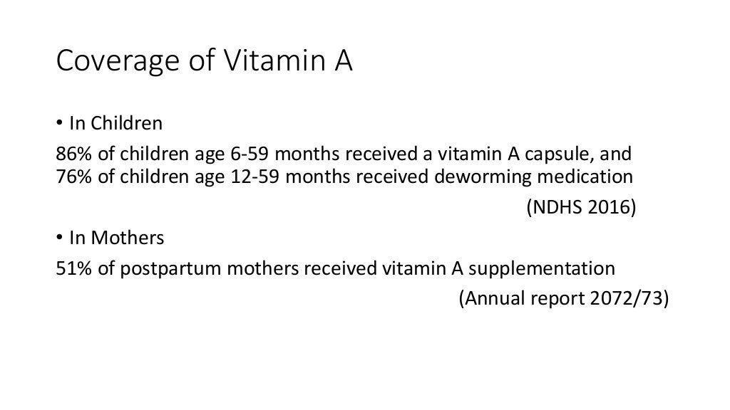 Vitamin a deficiency programs