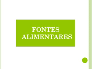 FONTES
ALIMENTARES
 