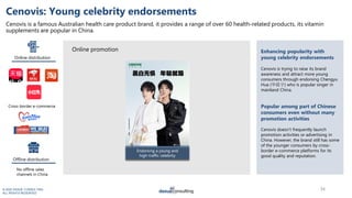 © 2020 DAXUE CONSULTING
ALL RIGHTS RESERVED
Cenovis: Young celebrity endorsements
Cenovis is a famous Australian health ca...