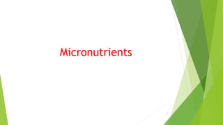 Micronutrients
1
 