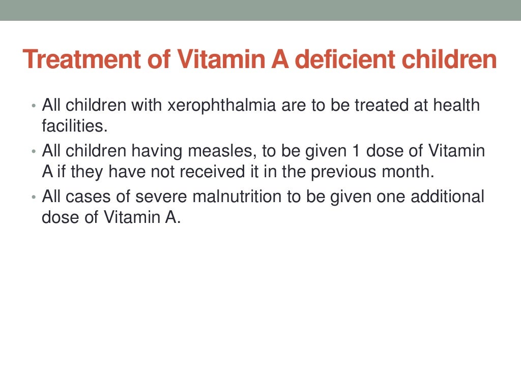 Vitamin a prophylaxis