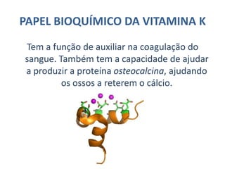 Deficiência de vitamina DPode causar raquitismo, osteoporose, osteomalácia, dor nos ossos debilidade e espasmos musculares.