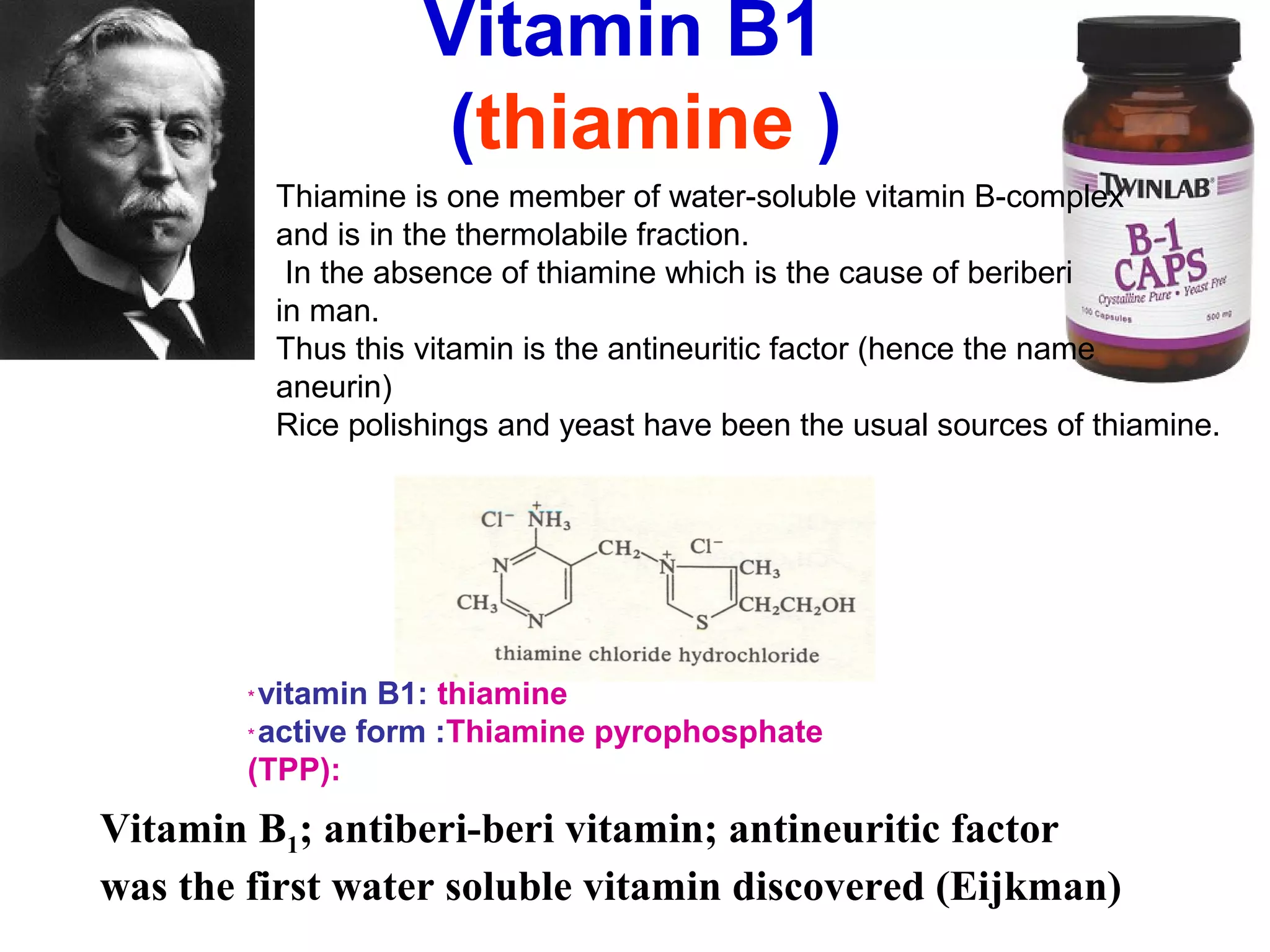 VITAMIN B1 [THIAMINE] MEDICINAL CHEMISTRY BY P. RAVISANKAR [ SOURCE ...