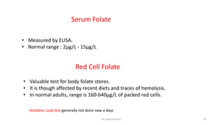 Folate Ref. Range Vitamin B12 and Folate | PPTX