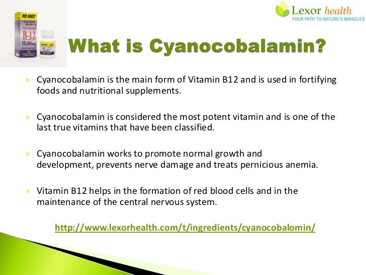 Vitamin B12 Cyanocobalamin Supplements Lexor Health